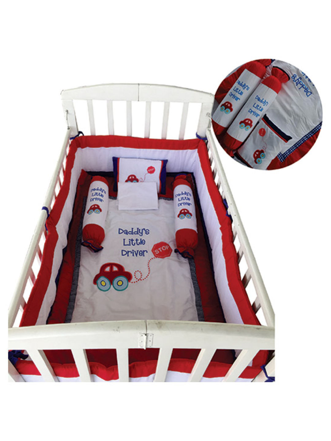 Red sales crib set